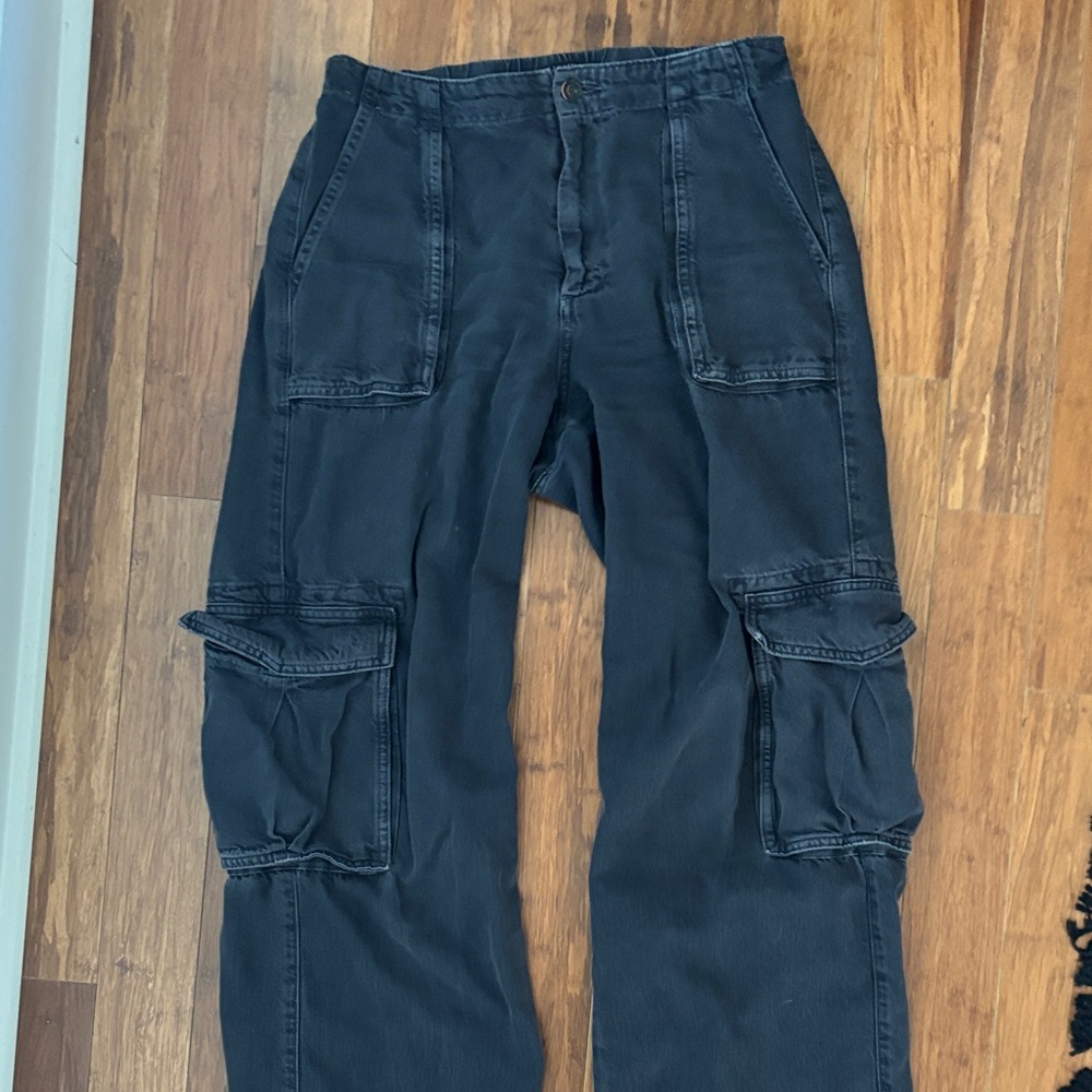 All Saints Black Cargo Pants